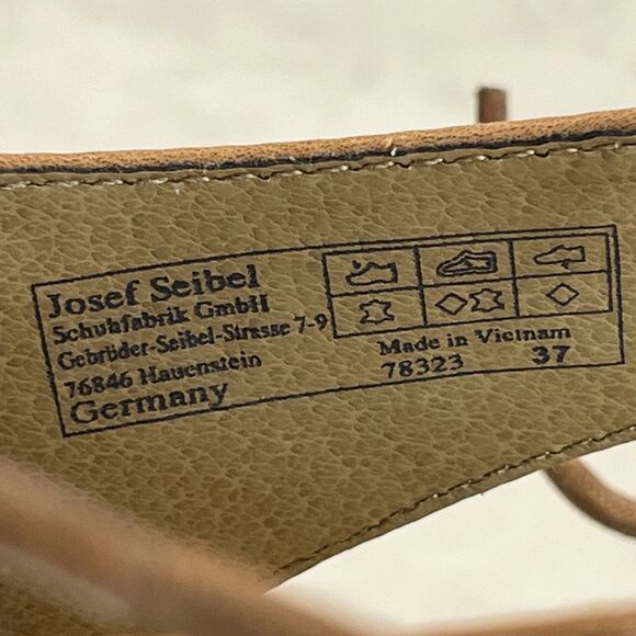 Josef Seibel NEW Open Peep Toe Camel Brown Pumps Comfort Sandals EU 37 6- 6.5 - Picture 11 of 14